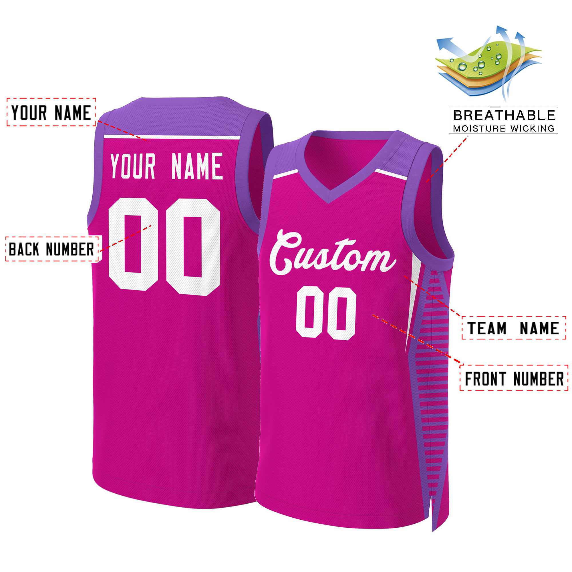 Custom Red Red Classic Tops Mesh Basketball Jersey